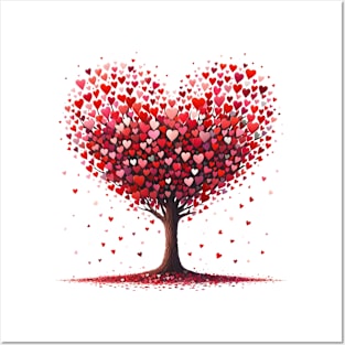 Tree Shaped Hearts Posters and Art